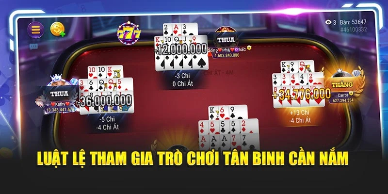 Luật lệ tham gia trò chơi tân binh cần nắm